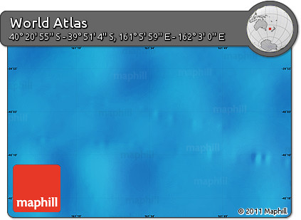 Physical Map of the Area around 40° 6' 0" S, 161° 34' 29" E