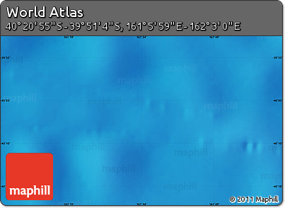 Physical Map of the Area around 40° 6' 0" S, 161° 34' 29" E