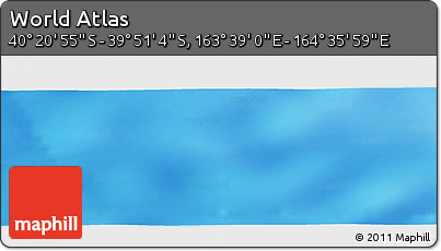 Shaded Relief Panoramic Map of the Area around 40° 6' 0" S, 164° 7' 30" E