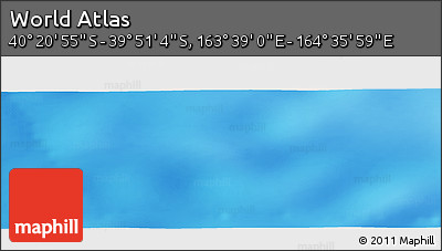 Shaded Relief Panoramic Map of the Area around 40° 6' 0" S, 164° 7' 30" E