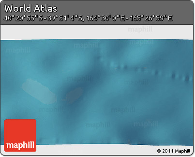 Satellite 3D Map of the Area around 40° 6' 0" S, 164° 58' 29" E