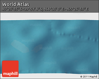Satellite 3D Map of the Area around 40° 6' 0" S, 164° 58' 29" E