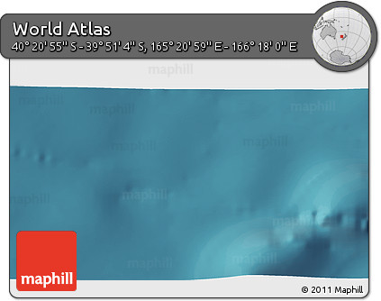 Satellite 3D Map of the Area around 40° 6' 0" S, 165° 49' 29" E
