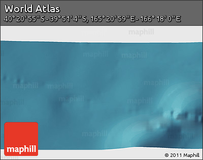 Satellite 3D Map of the Area around 40° 6' 0" S, 165° 49' 29" E