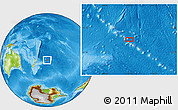 Physical Location Map of the area around 40° 6' 0" S, 165° 40' 30" W