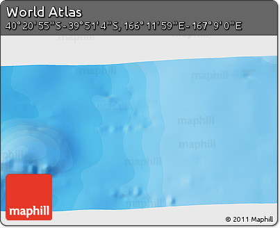 Political 3D Map of the Area around 40° 6' 0" S, 166° 40' 30" E