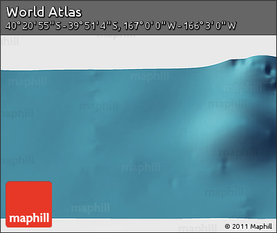 Satellite 3D Map of the Area around 40° 6' 0" S, 166° 31' 30" W