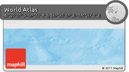 Physical Panoramic Map of the Area around 40° 6' 0" S, 170° 4' 29" E