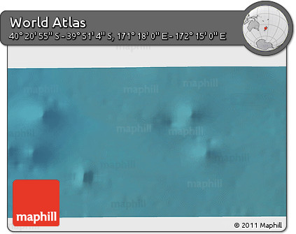 Satellite 3D Map of the Area around 40° 6' 0" S, 171° 46' 30" E