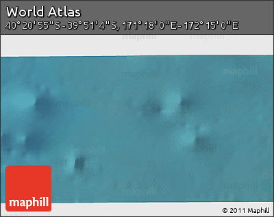 Satellite 3D Map of the Area around 40° 6' 0" S, 171° 46' 30" E