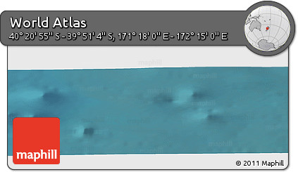 Satellite Panoramic Map of the Area around 40° 6' 0" S, 171° 46' 30" E