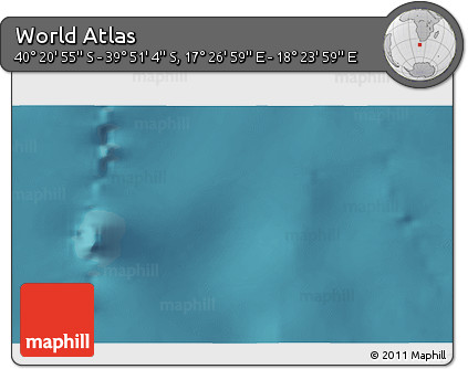 Satellite 3D Map of the Area around 40° 6' 0" S, 17° 55' 29" E