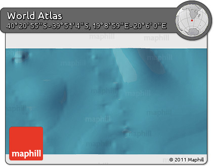 Satellite 3D Map of the Area around 40° 6' 0" S, 19° 37' 30" E