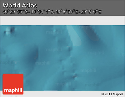 Satellite 3D Map of the Area around 40° 6' 0" S, 19° 37' 30" E