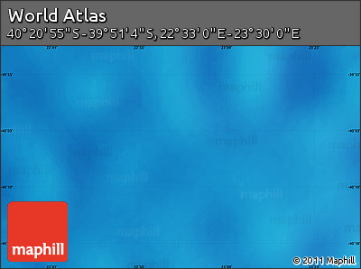 Physical Map of the Area around 40° 6' 0" S, 23° 1' 29" E