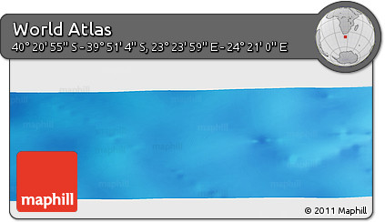 Physical Panoramic Map of the Area around 40° 6' 0" S, 23° 52' 30" E