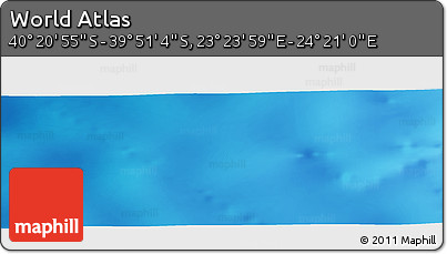 Physical Panoramic Map of the Area around 40° 6' 0" S, 23° 52' 30" E