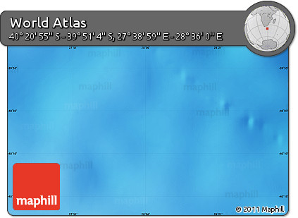 Physical Map of the Area around 40° 6' 0" S, 28° 7' 30" E