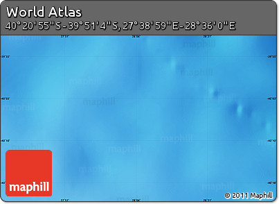 Physical Map of the Area around 40° 6' 0" S, 28° 7' 30" E