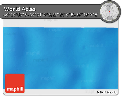 Shaded Relief 3D Map of the Area around 40° 6' 0" S, 29° 49' 30" E