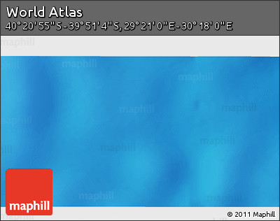 Shaded Relief 3D Map of the Area around 40° 6' 0" S, 29° 49' 30" E