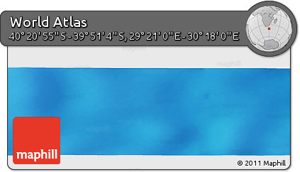 Physical Panoramic Map of the Area around 40° 6' 0" S, 29° 49' 30" E