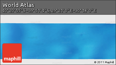 Physical Panoramic Map of the Area around 40° 6' 0" S, 29° 49' 30" E