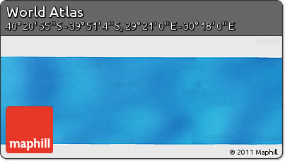 Physical Panoramic Map of the Area around 40° 6' 0" S, 29° 49' 30" E