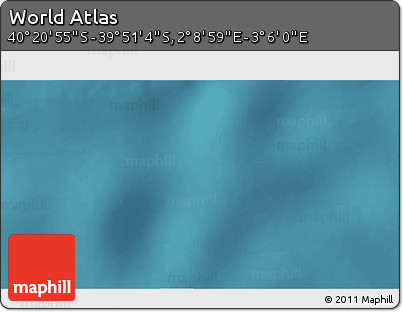Satellite 3D Map of the Area around 40° 6' 0" S, 2° 37' 30" E