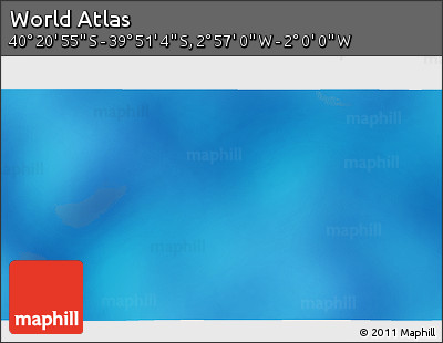 Shaded Relief 3D Map of the Area around 40° 6' 0" S, 2° 28' 30" W
