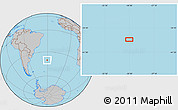 Gray Location Map of the area around 40° 6' 0" S, 30° 31' 29" W