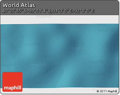 Satellite 3D Map of the Area around 40° 6' 0" S, 31° 31' 29" E