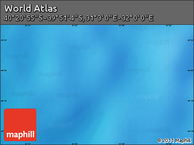 Physical Map of the Area around 40° 6' 0" S, 31° 31' 29" E
