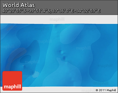 Political 3D Map of the Area around 40° 6' 0" S, 34° 4' 30" E