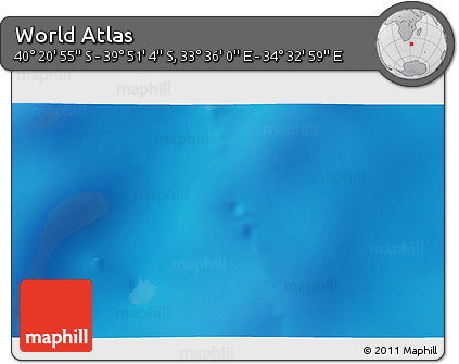 Shaded Relief 3D Map of the Area around 40° 6' 0" S, 34° 4' 30" E