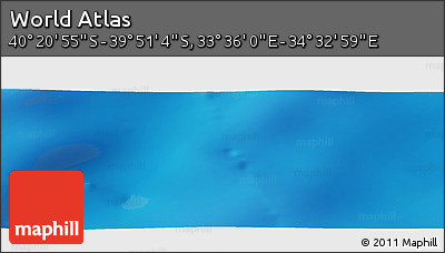 Physical Panoramic Map of the Area around 40° 6' 0" S, 34° 4' 30" E