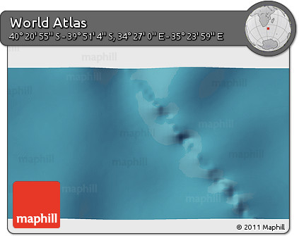 Satellite 3D Map of the Area around 40° 6' 0" S, 34° 55' 29" E