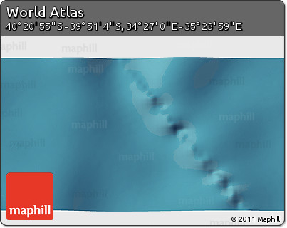 Satellite 3D Map of the Area around 40° 6' 0" S, 34° 55' 29" E