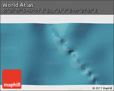 Satellite 3D Map of the Area around 40° 6' 0" S, 34° 55' 29" E