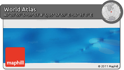 Physical Panoramic Map of the Area around 40° 6' 0" S, 35° 46' 29" E