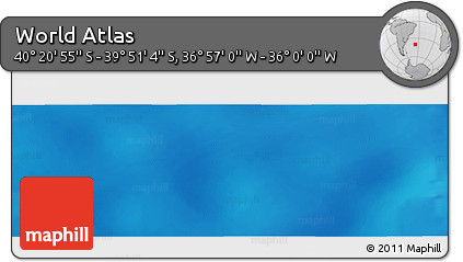 Physical Panoramic Map of the Area around 40° 6' 0" S, 36° 28' 30" W