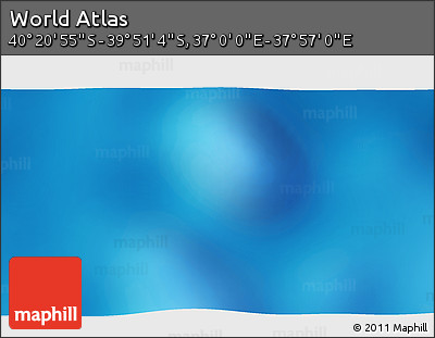 Physical 3D Map of the Area around 40° 6' 0" S, 37° 28' 30" E