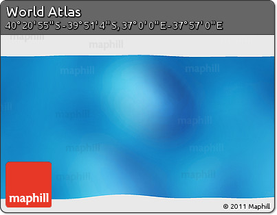 Shaded Relief 3D Map of the Area around 40° 6' 0" S, 37° 28' 30" E