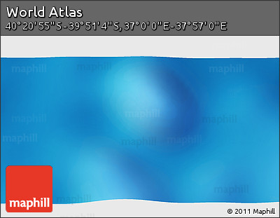 Shaded Relief 3D Map of the Area around 40° 6' 0" S, 37° 28' 30" E