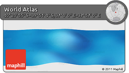 Physical Panoramic Map of the Area around 40° 6' 0" S, 37° 28' 30" E