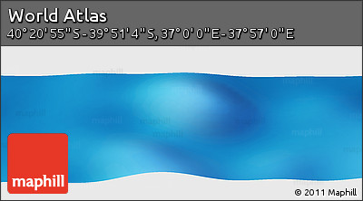 Physical Panoramic Map of the Area around 40° 6' 0" S, 37° 28' 30" E