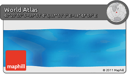 Physical Panoramic Map of the Area around 40° 6' 0" S, 38° 19' 30" E