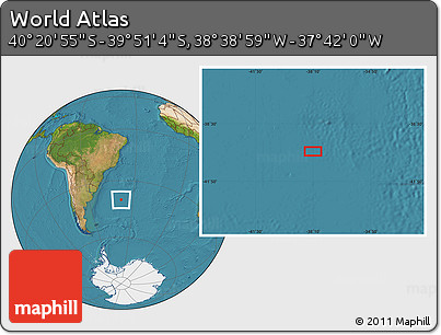 Satellite Location Map of the Area around 40° 6' 0" S, 38° 10' 29" W