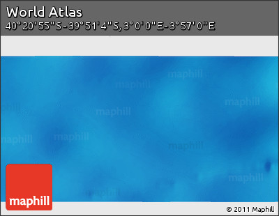 Shaded Relief 3D Map of the Area around 40° 6' 0" S, 3° 28' 30" E