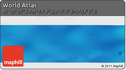 Physical Panoramic Map of the Area around 40° 6' 0" S, 3° 28' 30" E